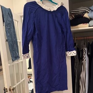 Ted Baker Blue Dress with White Accents
